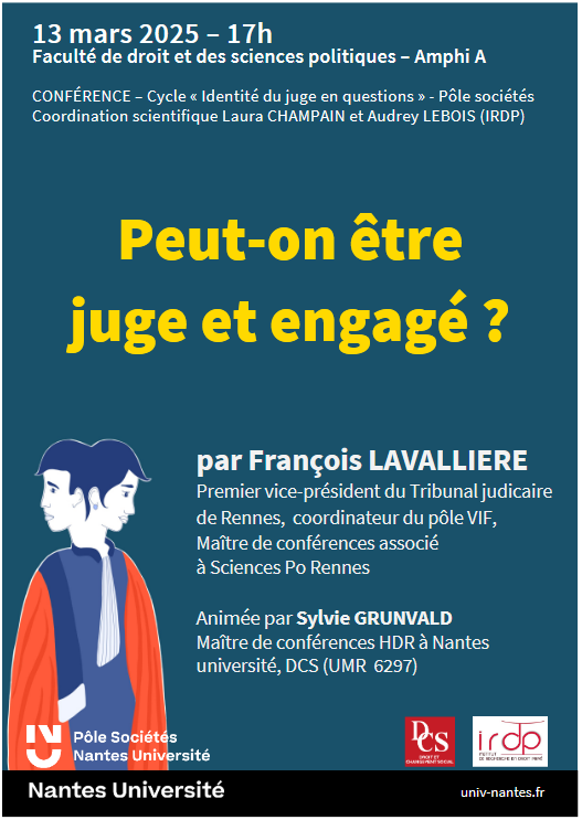 Conférence - Peut-on être juge et engagé ? - François Lavallière