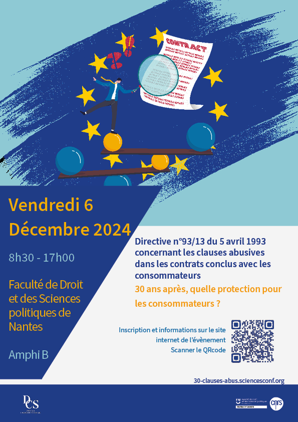 Colloque - Directive n°93/13 du 5 avril 1993 - Les clauses abusives dans les contrats conclus avec les consommateurs