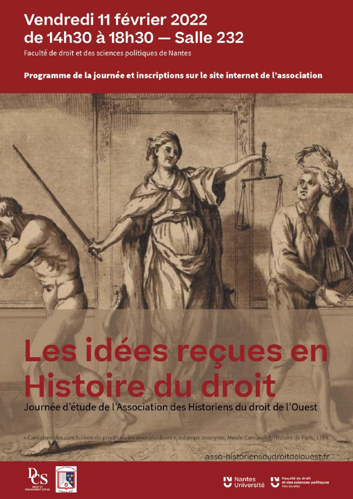 Journée d'étudede l'AHDO - Les idées reçues en histoire du droit