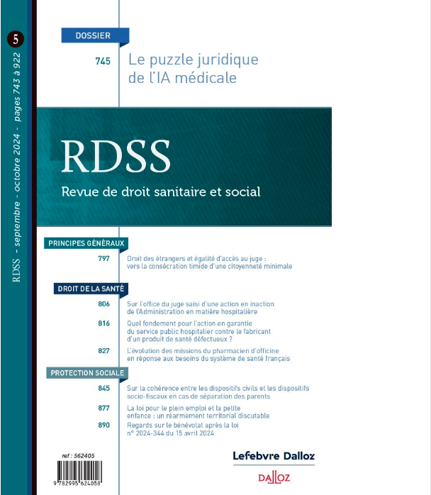 RDSS Dossier - Le puzzle juridique de l'IA médicale