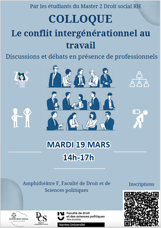 Affiche Colloque M2 DSRH conflit inter-génération au travail