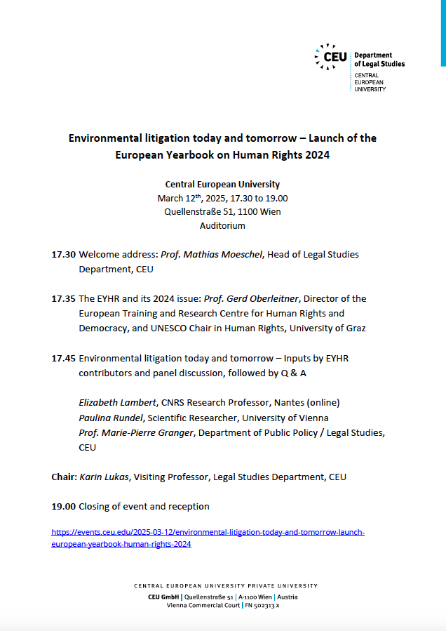 Environmental litigation today and tomorrow