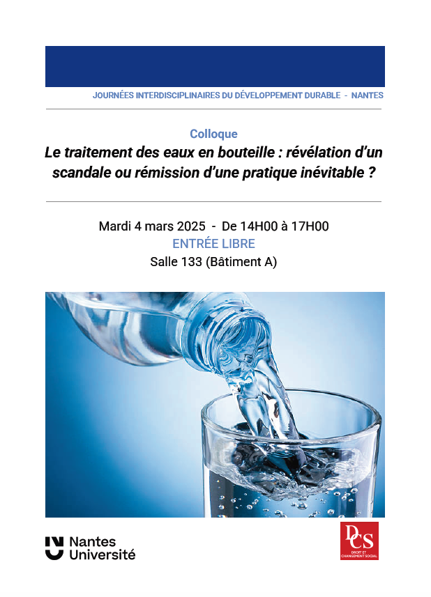 Colloque - Le traitement des eaux en bouteille