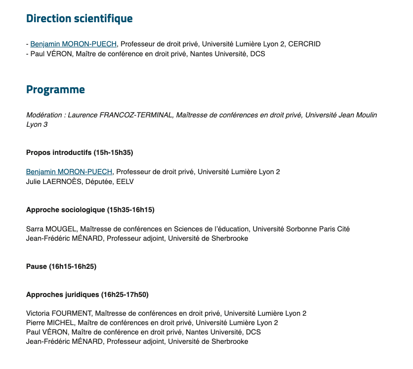 Programme - Colloque Minorité et fin de vie